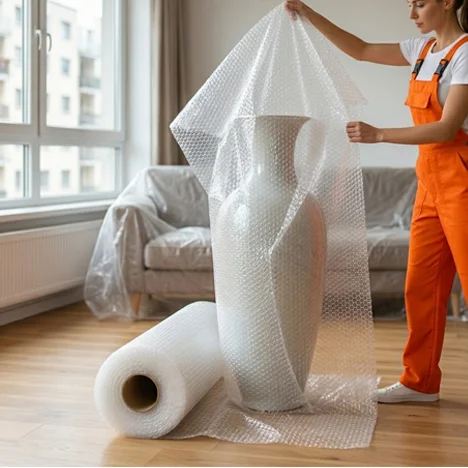 Folie cu bule pentru protecția obiectelor fragile